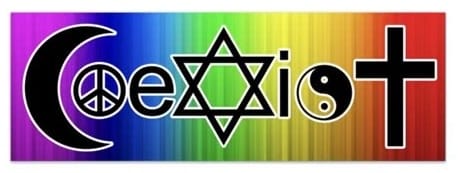 Coexist bumper sticker